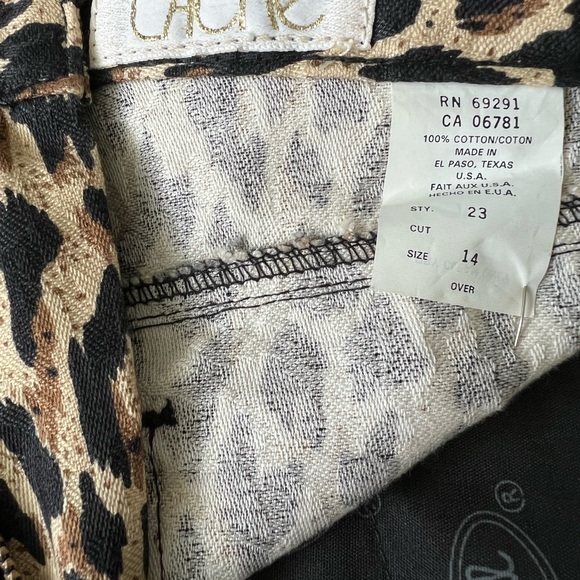 Cache Cheetah print Jeans size 14 NWT (30” waist) - Picture 12 of 12